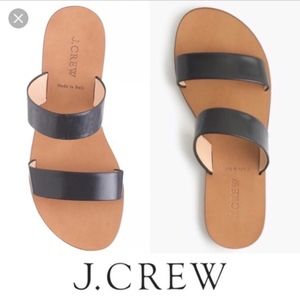J. Crew black slip on sandals